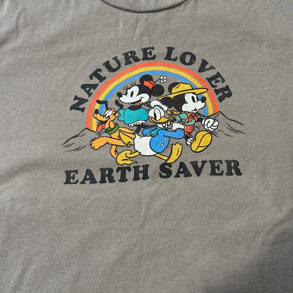 Disney Gray Nature Lover Kids T-Shirt Size M